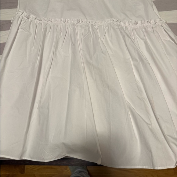 English Factory Women's Woven Ruffle Mini Poplin Dress, White, Medium M  NWT - Picture 5 of 8